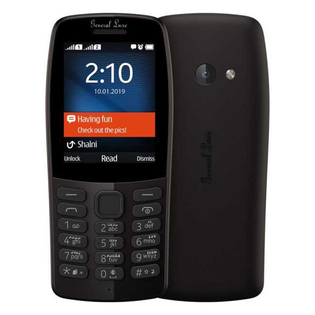 گوشی موبایل GLX مدل Classic 210 دو سیم کارت - مشکی