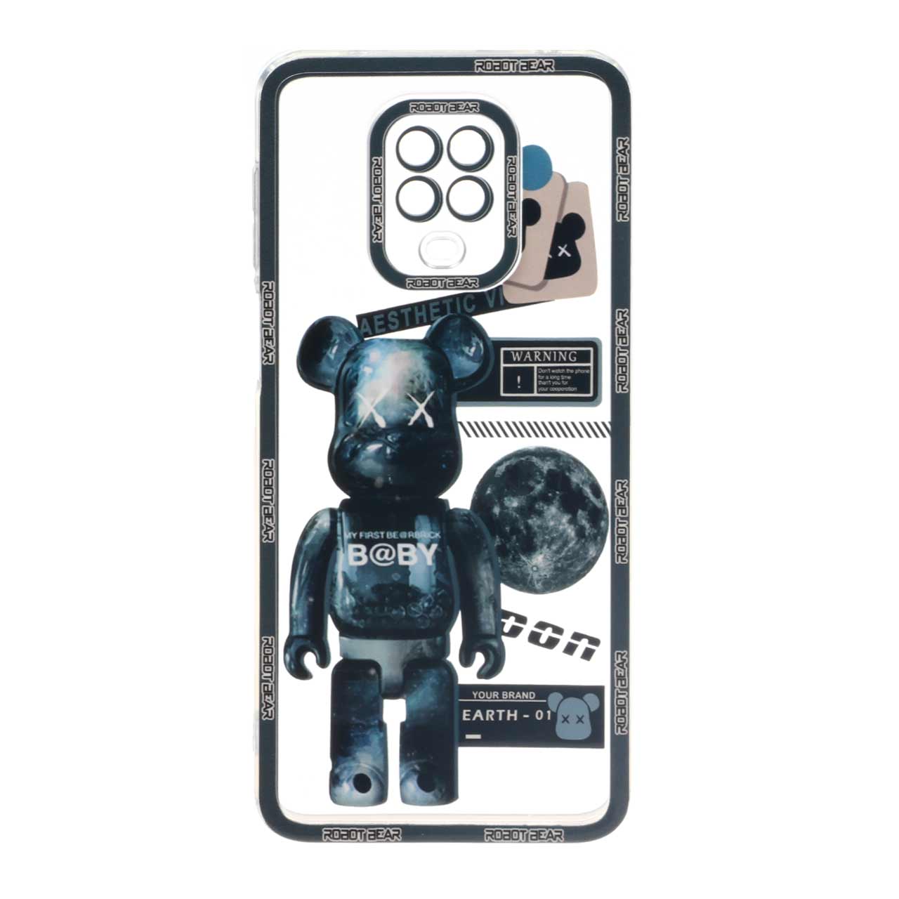 XINYEXIN Clear Cover per Xiaomi Redmi Note 9S / Redmi Note 9 Pro Motivo Carino Gatto Custodia Trasparente Antiurto Morbido TPU Bumper Case - Kitten