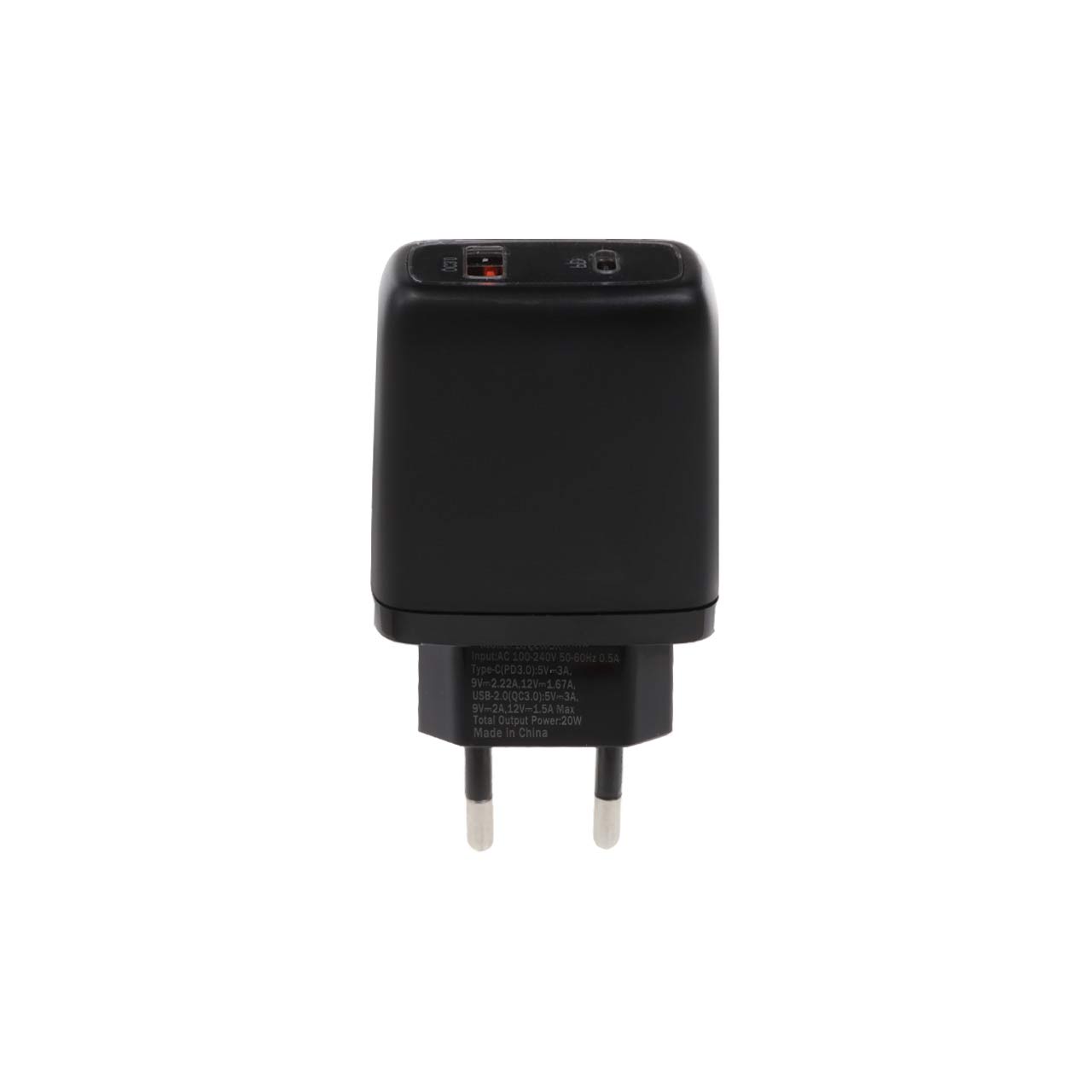 شارژر دیواری فست و PD دو پورت Green Lion مدل GN20QCWBK 20W - مشکی ...